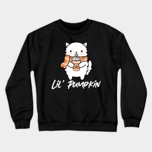 Lil Pumpkin Cute Kitty Cat Crewneck Sweatshirt